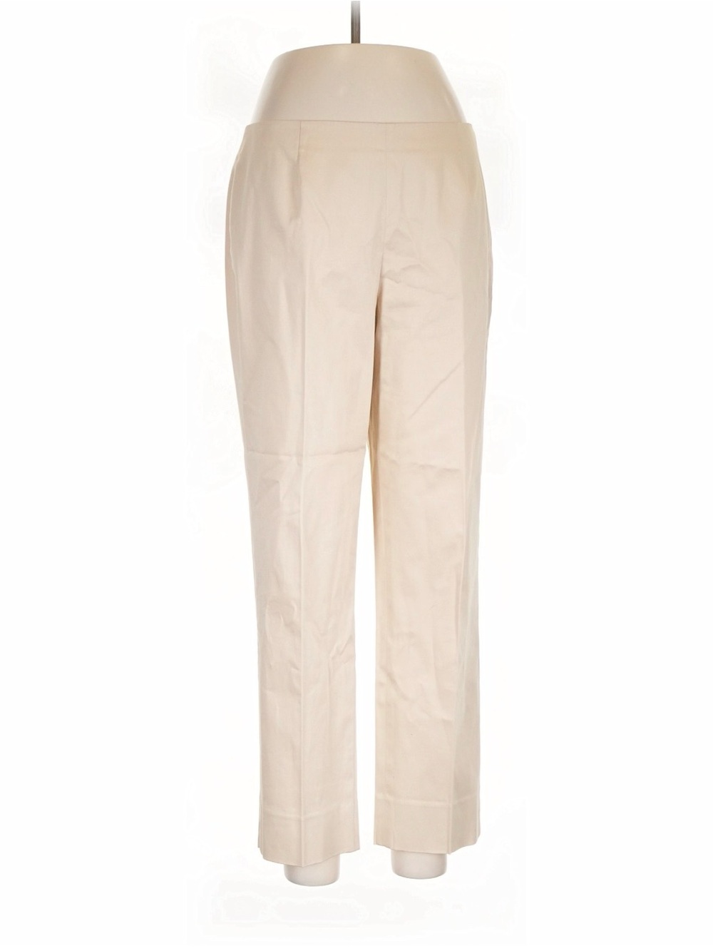 Lafayette 148 New York Cream Cotton Spandex Tailored Pants Sz 6 Career Workwear